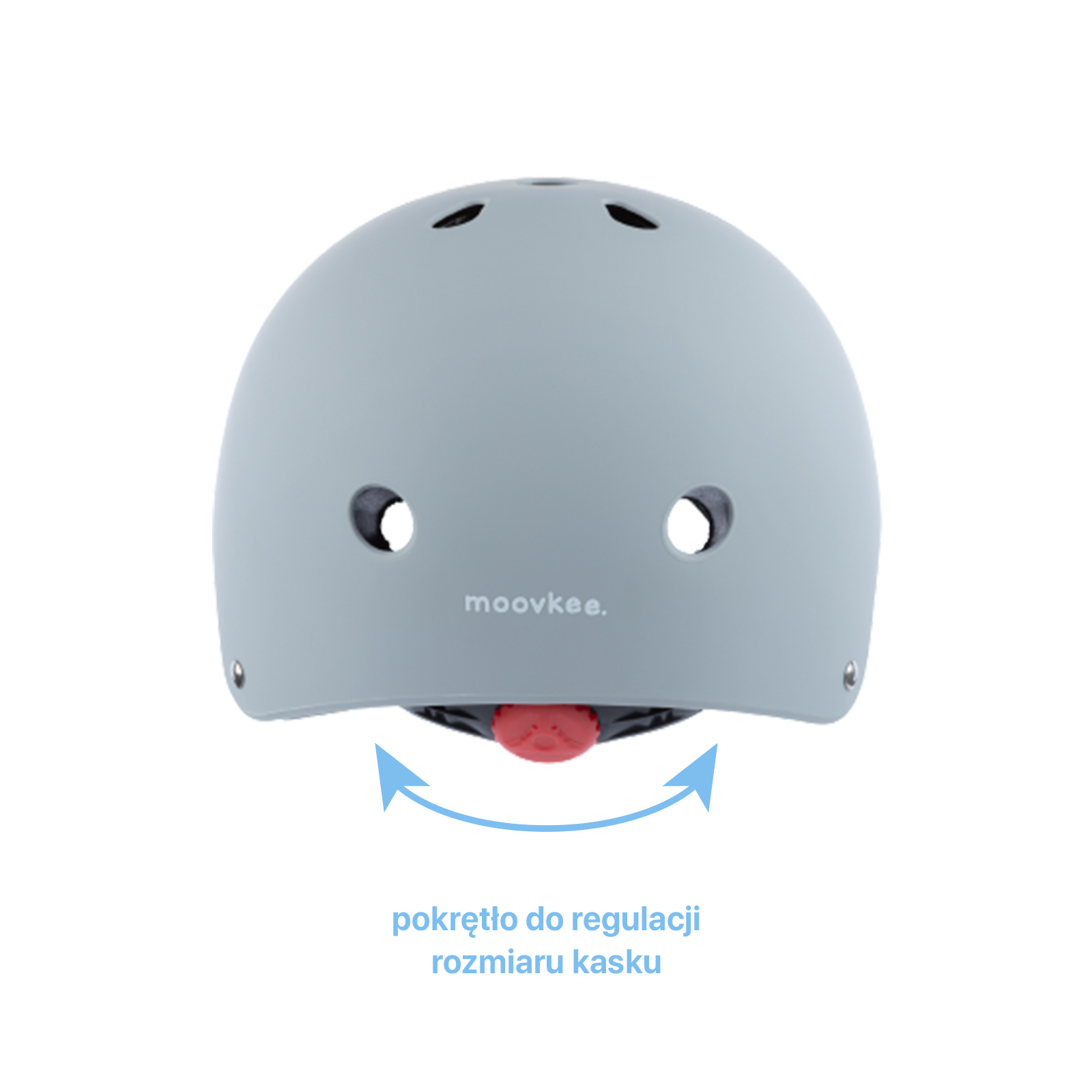 KASK MOOVKEE SZARY widok z tyłu