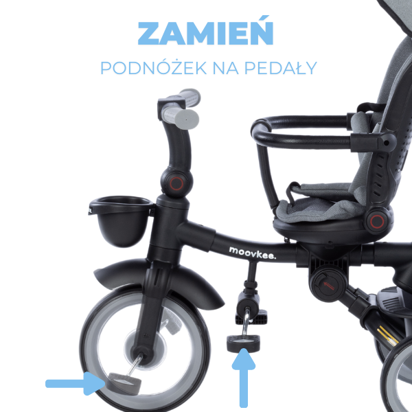 Rowerek Liam - podnóżek i mechanizm wolnego koła