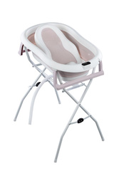 Składana wanienka ze stelażem i odpływem Bath&Care -  PINK